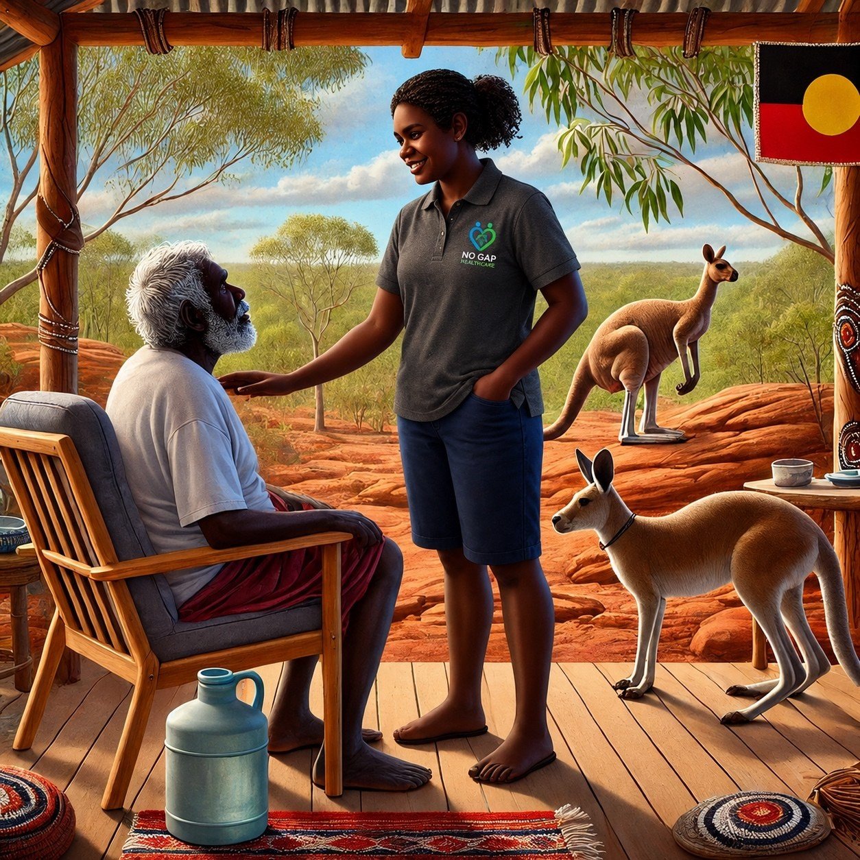 Culturally respectful community support with Nogap Healthcare worker